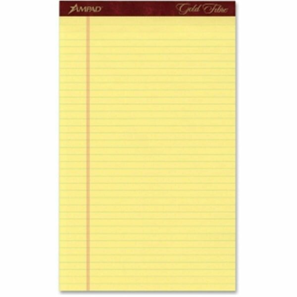 Tops Products 8.5 x 14 in. Gold Fibre Pads - Canary 20030